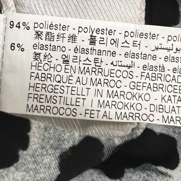 Zara Leopard Print Skirted Shorts Skort Size XS Black Gray NWT - Picture 7 of 7